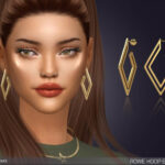 Rowe Hoop Earrings by feyona at TSR