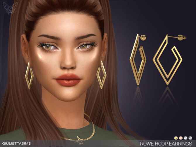 Rowe Hoop Earrings by feyona at TSR