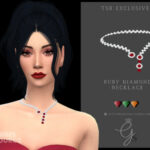 Ruby Diamond Necklace by Glitterberryfly at TSR