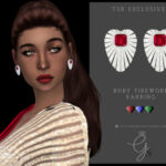 Ruby Firework Earrings by Glitterberryfly at TSR