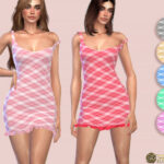 Ruffle Detail Plaid Dress by Harmonia at TSR