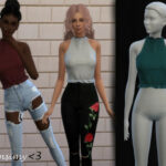 Ruffle Halter Top by chrimsimy at TSR