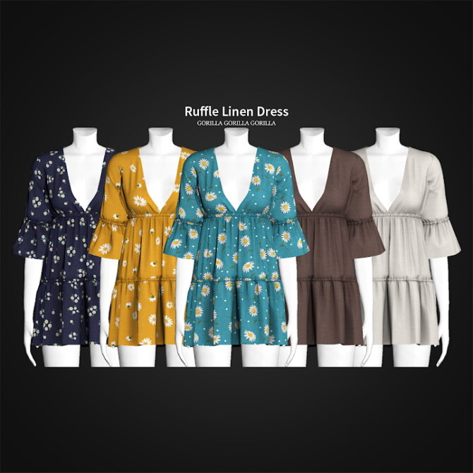 Ruffle Linen Dress at Gorilla