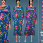 Ruffle-trimmed Drama Dress by Harmonia at TSR