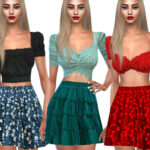 Ruffled Summer Skirt Mix by Saliwa at TSR