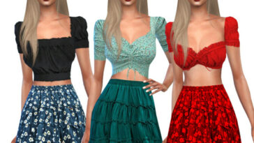 Ruffled Summer Skirt Mix by Saliwa at TSR