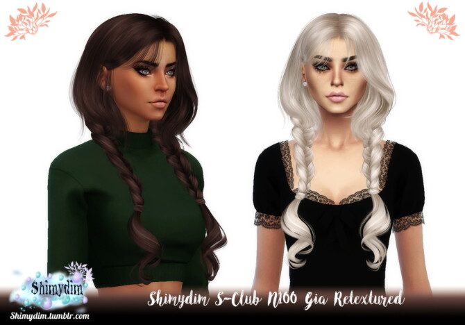 S-Club N100 Gia Hair Retexture at Shimydim Sims