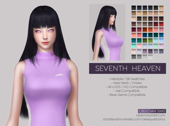 SEVENTH HEAVEN HAIRSTYLE at Obsidian Sims