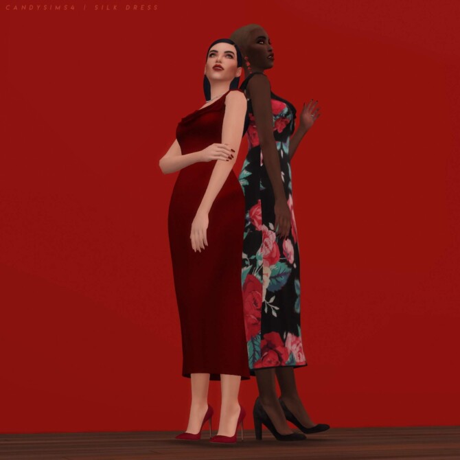 SILK DRESS at Candy Sims 4