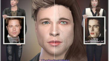 SIM Brad Pitt as vampire Louis by BAkalia at TSR