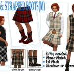 SIMMIEV’S KILT (M) & GP08 STRAPPED BOOTS at Sims4Sue