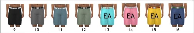 SP08 BELTED SHORTS (M) at Sims4Sue