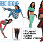 SP11 RIBBED LEGGINGS at Sims4Sue