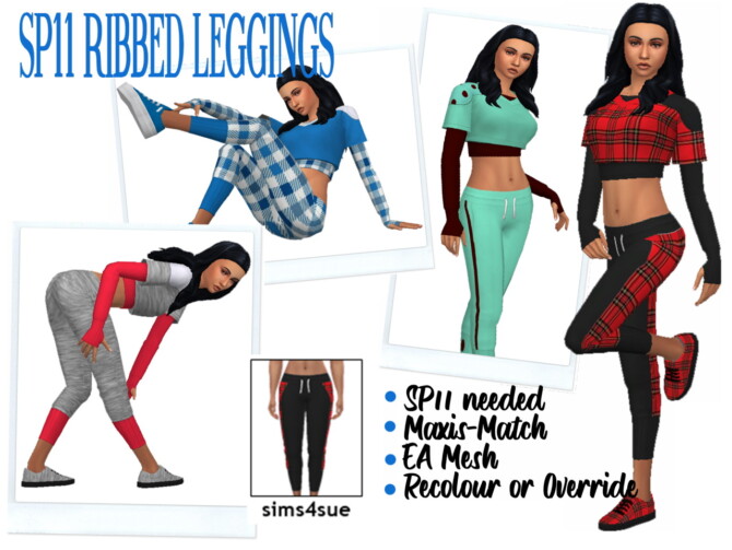 SP11 RIBBED LEGGINGS at Sims4Sue