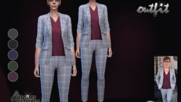 Sabine tailleur pants by jomsims at TSR