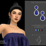 Sapphire Cleo Earrings by Glitterberryfly at TSR