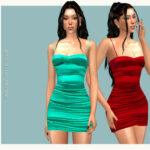 Satin Mini Dress DO122 by D.O.Lilac at TSR