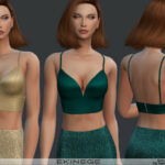 Satin Triangle Bralette Top by ekinege at TSR