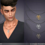 Scorpion Pendant Male Necklace by feyona at TSR