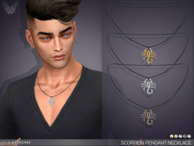 Scorpion Pendant Male Necklace by feyona at TSR