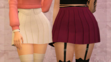 Seara Pleated Skirt by Dissia at TSR