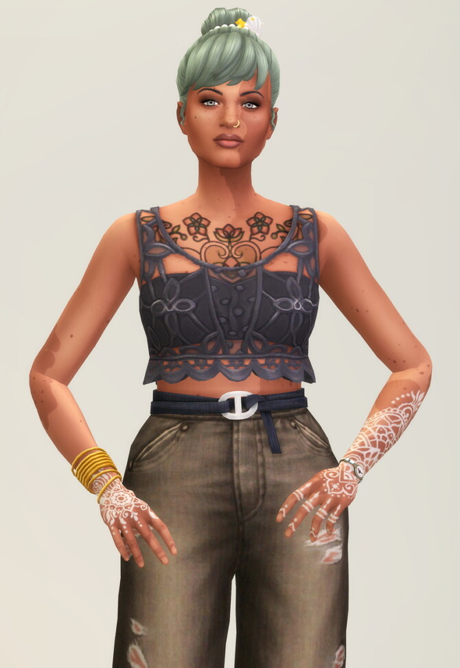 Seashell Wavvve 2 sleeveless top & jeans at Rusty Nail