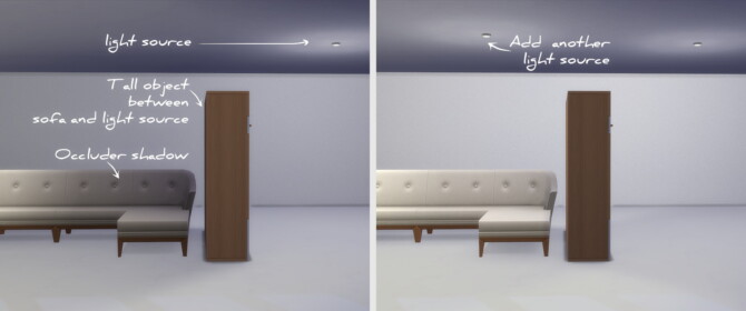 Sectionals Sofas Override Fix for the light issue at Mod The Sims 4