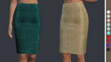 Sequin Pencil Skirt by ekinege at TSR