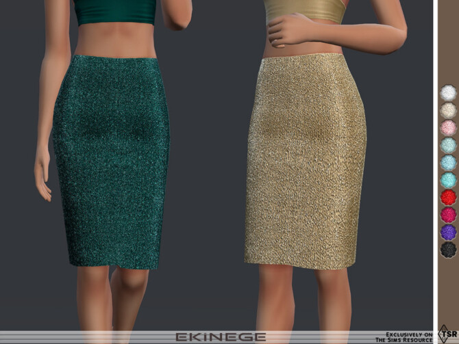 Sequin Pencil Skirt by ekinege at TSR