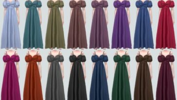 Shirring Long OS Dress at Marigold