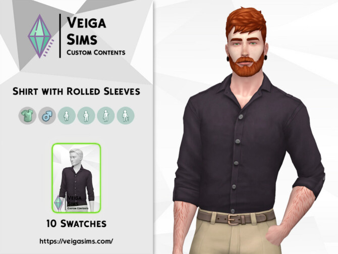 Shirt with Rolled Sleeves by David_Mtv at TSR