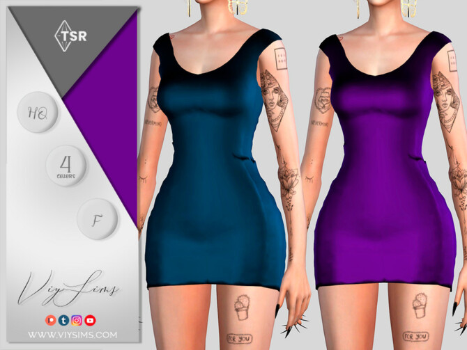 Short Dress 10 No Choker by Viy Sims at TSR