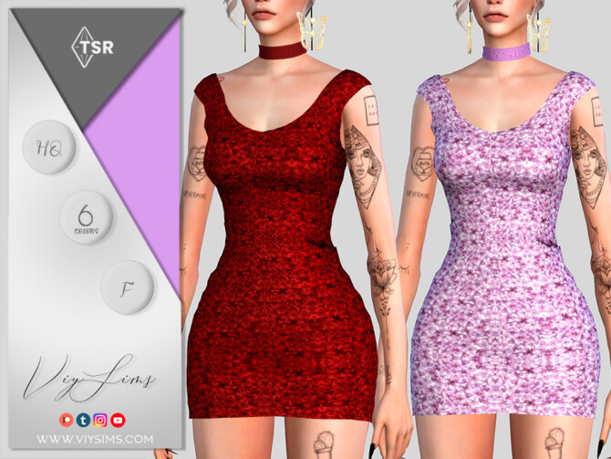 Short Dress 9 by Viy Sims at TSR