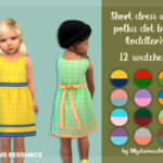 Short dress with polka dot bow (toddler) by MysteriousOo at TSR