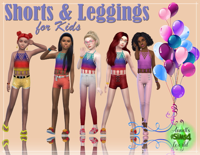 Shorts & Leggings for Kids at Annett’s Sims 4 Welt