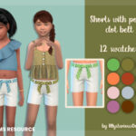 Shorts with polka dot belt by MysteriousOo at TSR