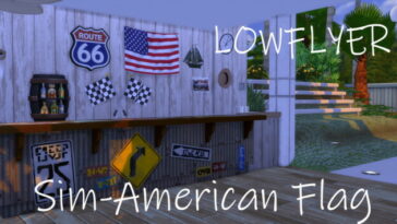 Sim-American Flag by lowflyer at Mod The Sims 4