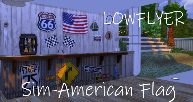 Sim-American Flag by lowflyer at Mod The Sims 4