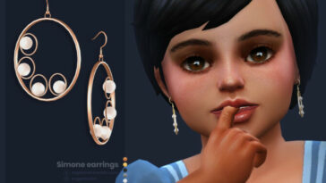 Simone earrings Toddlers version by sugar owl at TSR