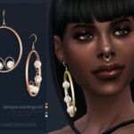 Simone earrings V2 by sugar owl at TSR