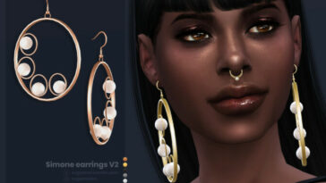 Simone earrings V2 by sugar owl at TSR