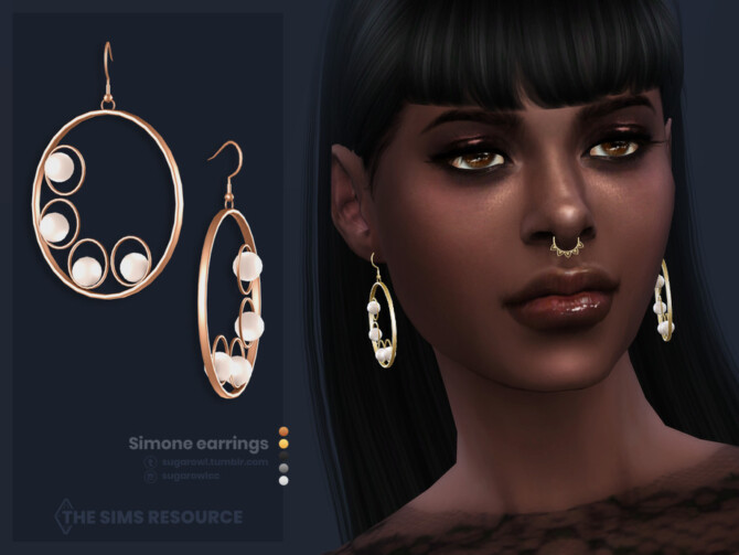 Simone earrings by sugar owl at TSR