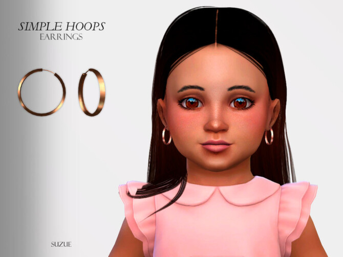 Simple Hoops Earrings Toddler by Suzue at TSR