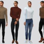 Simple Tucked Turtlenecks by McLayneSims at TSR