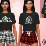 Sleeping Crop Tops by Saliwa at TSR