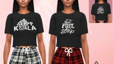 Sleeping Crop Tops by Saliwa at TSR