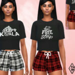 Sleeping Plaid Shorts by Saliwa at TSR