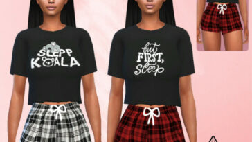 Sleeping Plaid Shorts by Saliwa at TSR