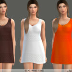 Sleeveless Knit Shift Dress by ekinege at TSR