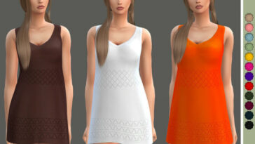 Sleeveless Knit Shift Dress by ekinege at TSR